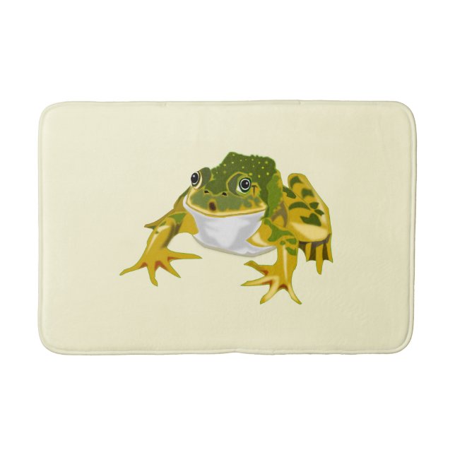 Lycklig Frog Funny Bath Mat - Välj Färg Badrumsmatta (Framsidan)