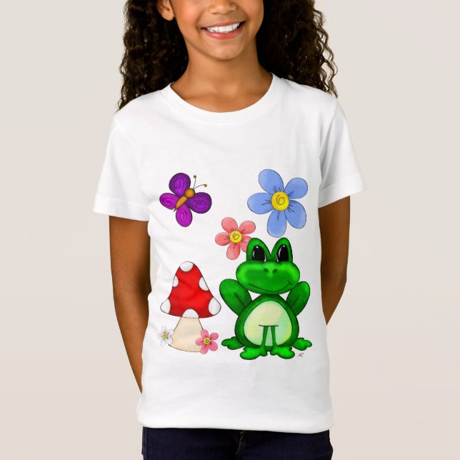 Lycklig Frog i Vår KIDS T Shirt (Framsida)