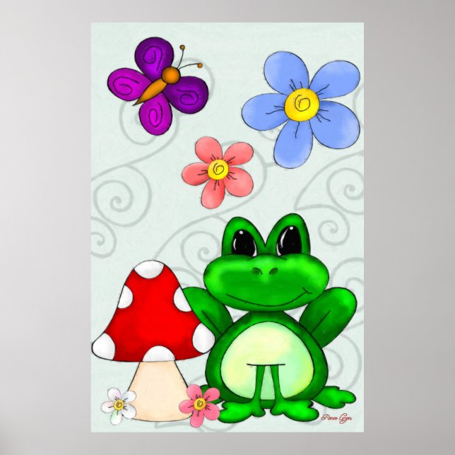 Lycklig Frog i Vår Poster (Framsidan)