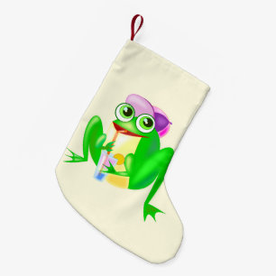 Lycklig Frog-julklapp Liten Julstrumpa
