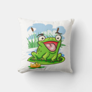 Lycklig Frog Kudde