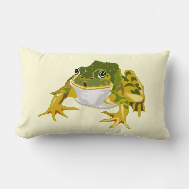 Lycklig Frog Pillow Lumbarkudde (Framsida)