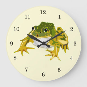 Lycklig Frog Stor Klocka