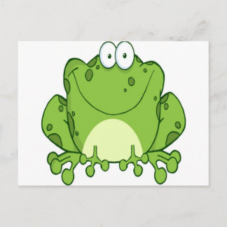 Lycklig Frog Tecknade figurer Vykort