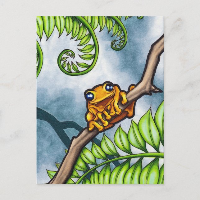 Lycklig Frog Vykort (Framsida)
