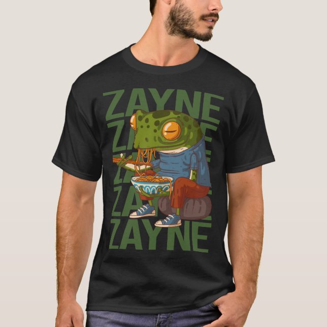 Lycklig Frog - Zayne Namn T Shirt (Framsida)
