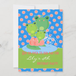 Lycklig Frogs Inbjudningar