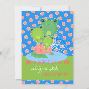 Lycklig Frogs Inbjudningar