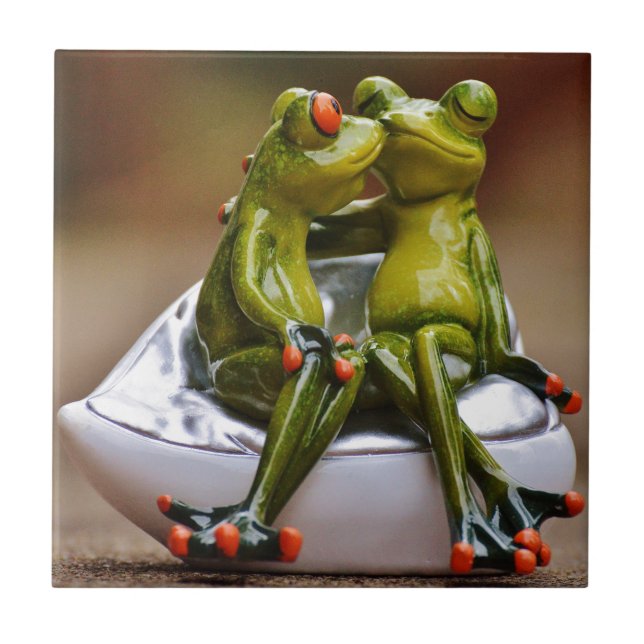 Lycklig Frogs Kakelplatta (Framsidan)