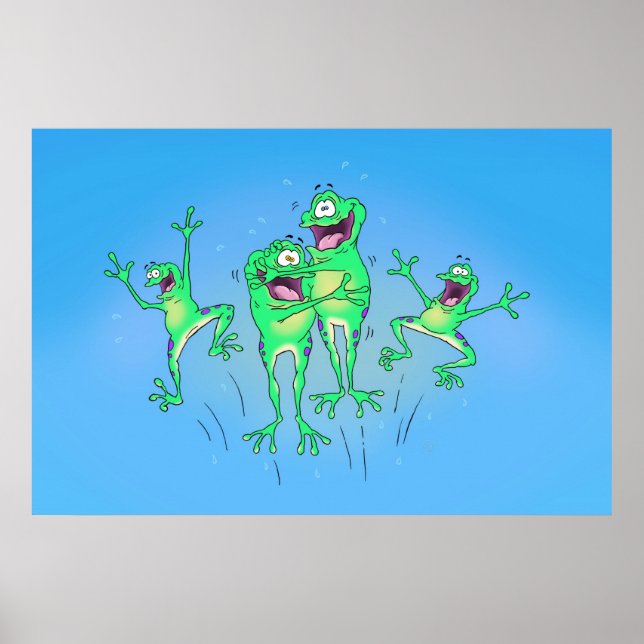 Lycklig Frogs Poster (Framsidan)