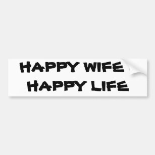 Lycklig fru = lyckligt liv bildekal