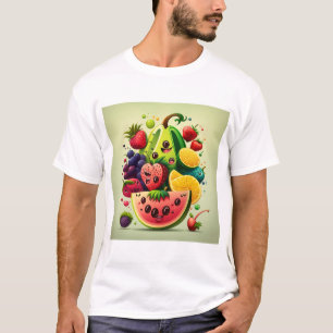 Lycklig frukt t-skjorta t shirt