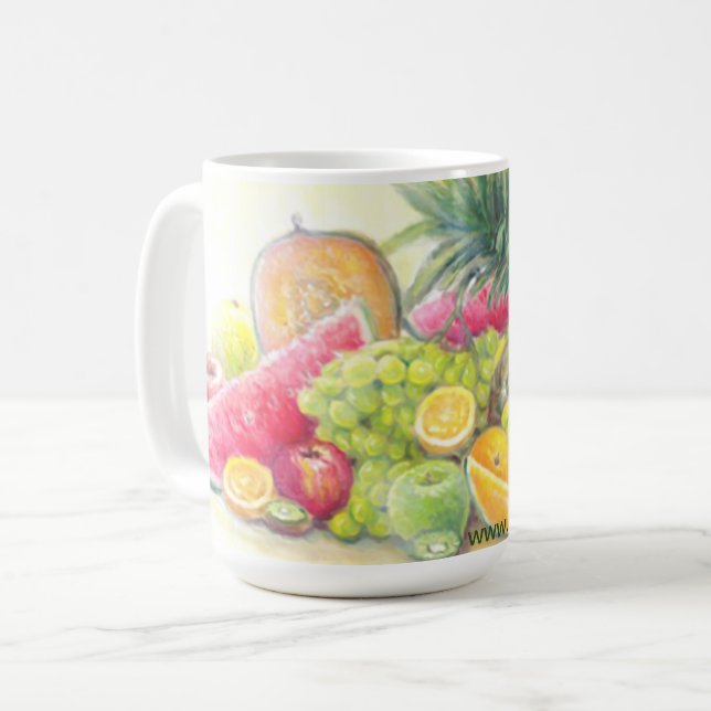 Lycklig frukter kaffemugg (Framsida vänster)