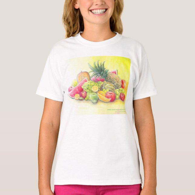 Lycklig frukter t shirt (Framsida)