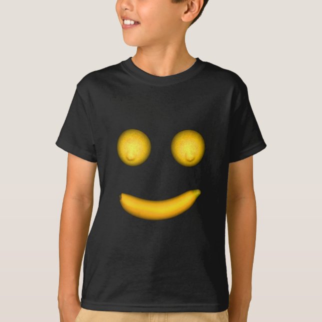 Lycklig Fruktig leende Emoticon Tröja (Framsida)