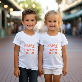 Lycklig-frun, Lycklig Life - Funny Giftermål-citat T Shirt