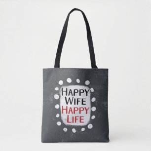 Lycklig-frun Lycklig Life Tote Bag Tygkasse