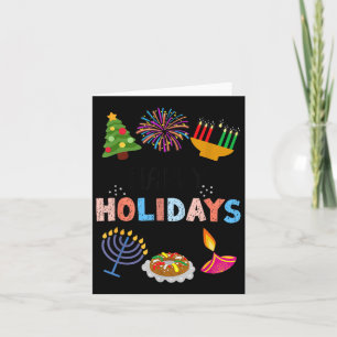 Lycklig Funny Helgdagars Diwali Kwanzaa Hanukkah C Kort