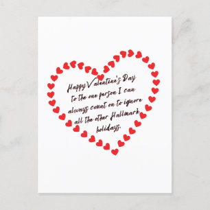 Lycklig Funny Valentines day presentcitattecken me Vykort