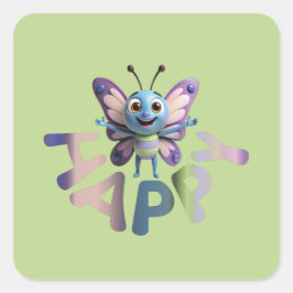 LYCKLIG FYRKANTIGT KLISTERMÄRKE