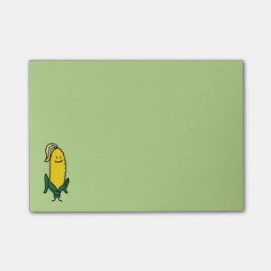 Lycklig gå i ax maj på coben post-it block