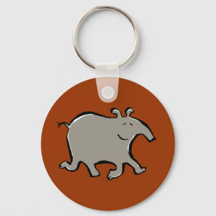 lycklig gå tapir nyckelring