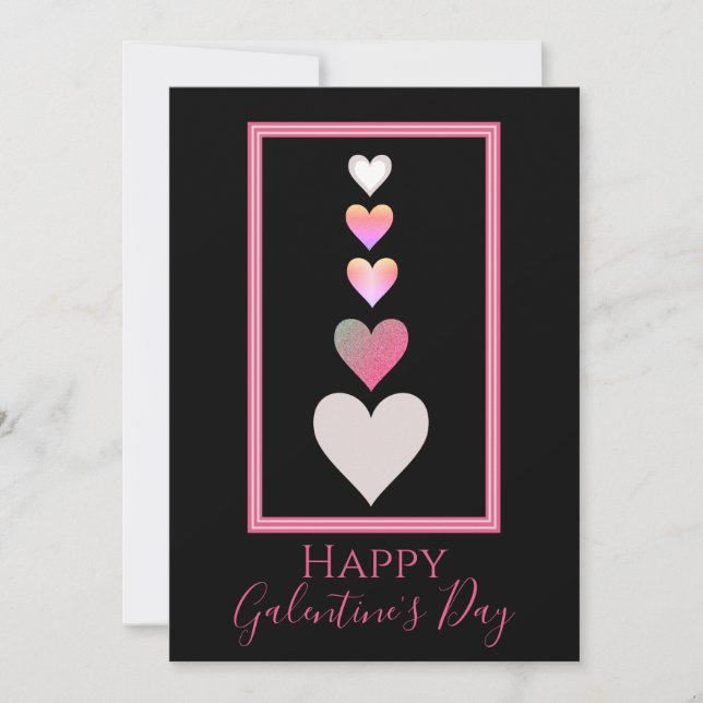 Lycklig Galentines dag Bästa vän Hearts Cute Julkort (Framsida)