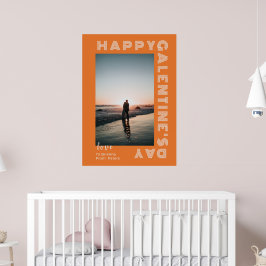 Lycklig Galentines dag Fotokollage Couple Folded Poster