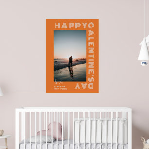 Lycklig Galentines dag Fotokollage Couple Folded Poster