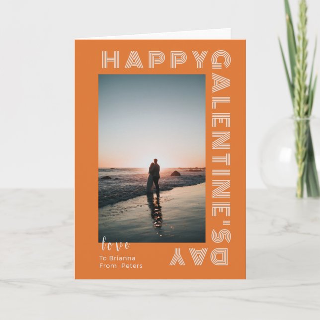 Lycklig Galentines dag Fotokollage Couple Folded Program (Framsida)