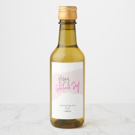 Lycklig Galentines dag Mini Vin-etiketter Vinetikett