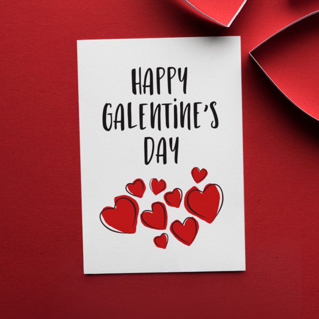 Lycklig Galentines dagstidning Flickvänner Alla hj Julkort (Skapare uppladdad)