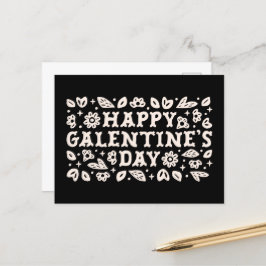 Lycklig Galentines Day bestie önskemål retro Black Vykort