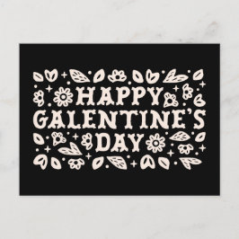 Lycklig Galentines Day bestie önskemål retro Black Vykort