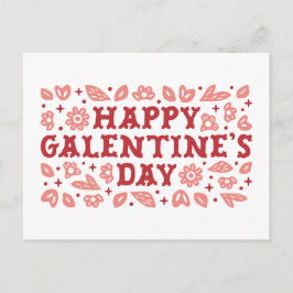 Lycklig Galentines Day blommigt cowgirl estesies Vykort