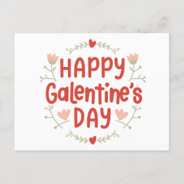 Lycklig Galentines Day - blommigtens utformning Vykort
