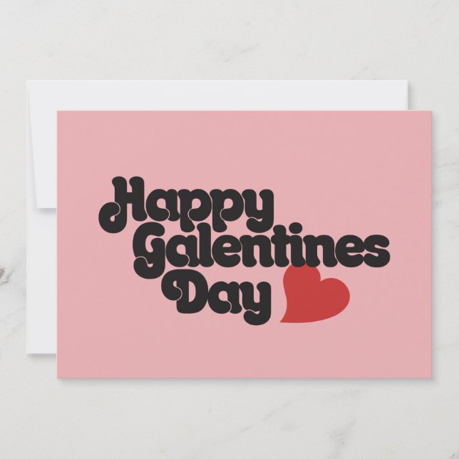 Lycklig Galentines Day Inbjudningar (Framsida)