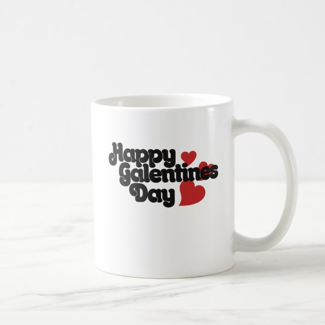 Lycklig Galentines Day Kaffemugg (Höger)
