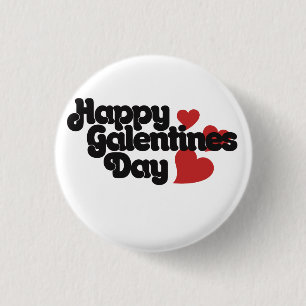 Lycklig Galentines Day Knapp