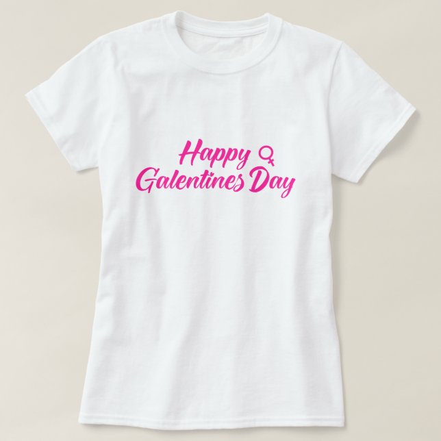 Lycklig Galentines Day T Shirt (Design framsida)