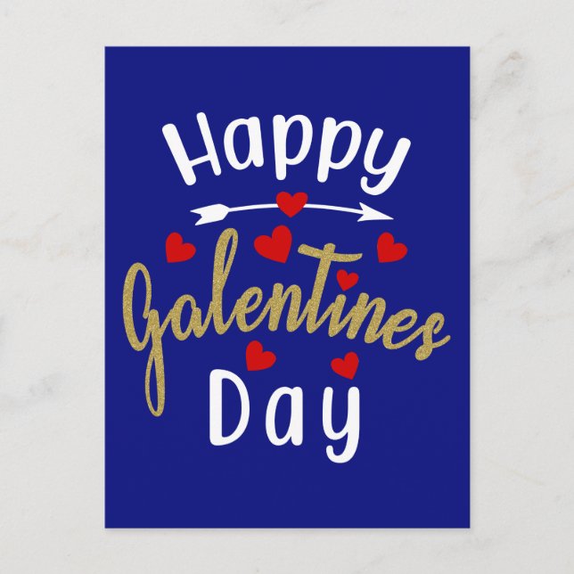 Lycklig Galentines Day Valentines Kärlek Vänskap Vykort (Framsida)