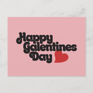 Lycklig Galentines Day Vykort