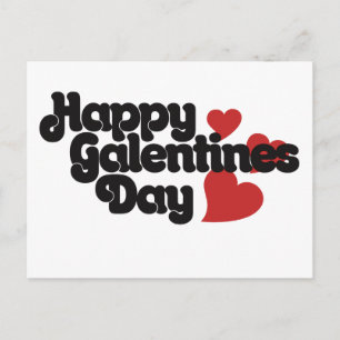 Lycklig Galentines Day Vykort