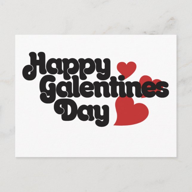 Lycklig Galentines Day Vykort (Framsida)