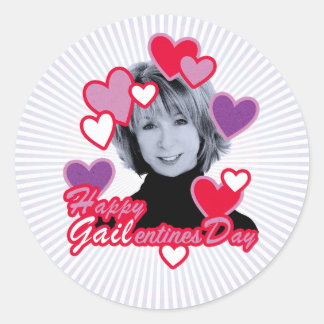 Lycklig Galentines w/ Coronation Street's Gail Pla Runt Klistermärke