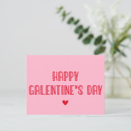 Lycklig Galentins dag! Cute Typography-vänner Vykort