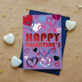 Lycklig Galentins dag Helgkort