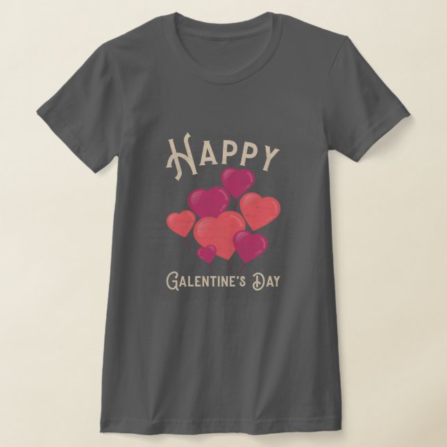 Lycklig Galentins dag T Shirt (Laydown)