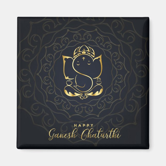 Lycklig Ganesh Chaturthi Magnet (Framsidan)