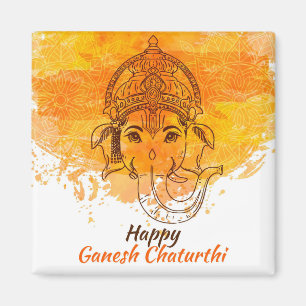 Lycklig Ganesh Chaturthi Magnet
